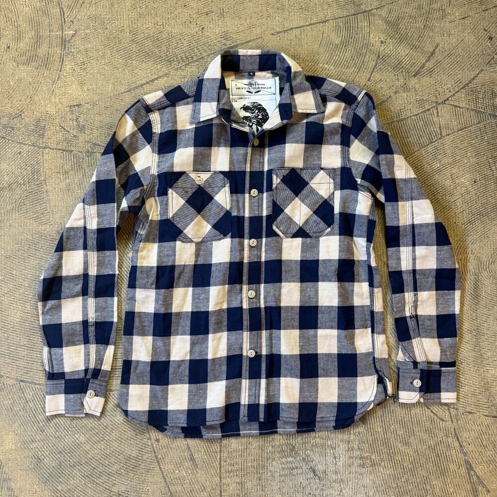Rogue Territory Blue Plaid Hunter Flannel Shirt Small